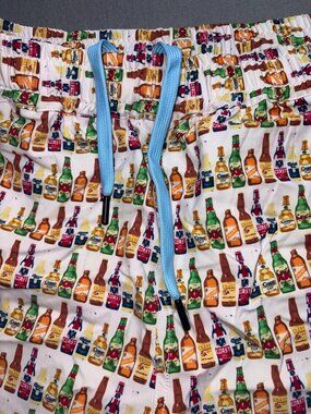 NWOT Men's Coast Apparel Beer Liquor Bottle Swim Shorts Lined Bathing Suit Sz L